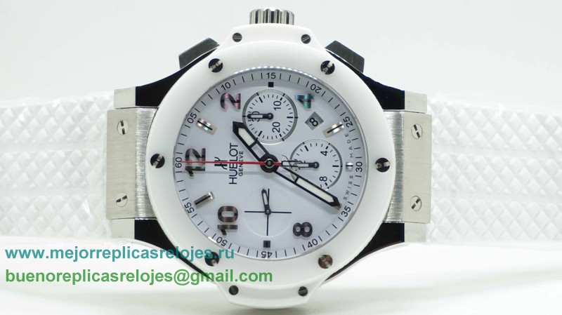 Replicas Relojes Hublot Big Bang Valjoux 7750 Automatico Working Chronograph Ceramic Bezel HTH49