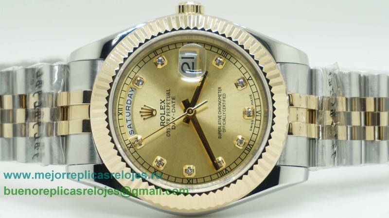 Replicas De Relojes Rolex Day-Date Automatico S/S 41MM Sapphire RXH245