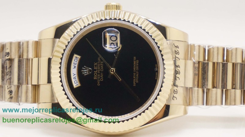 Replicas De Relojes Rolex Day-Date Automatico S/S 41MM Sapphire No Markers RXH456