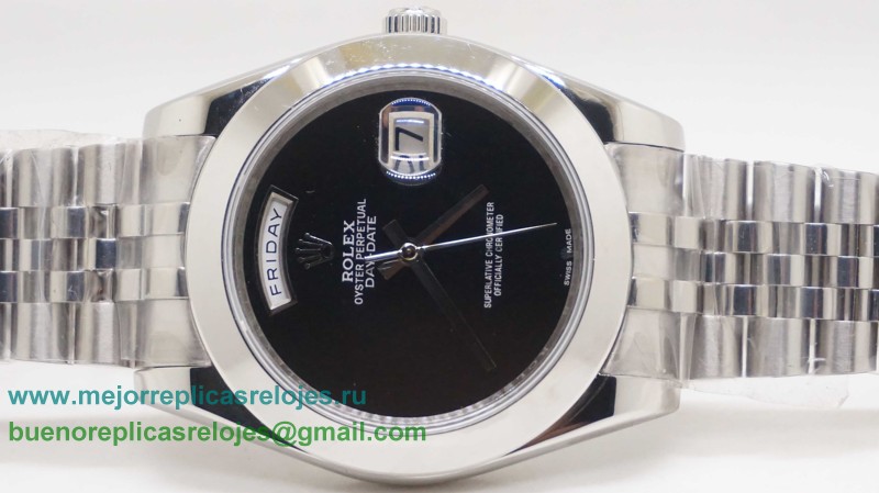 Replicas De Relojes Rolex Day-Date Automatico S/S 41MM Sapphire No Markers RXH457