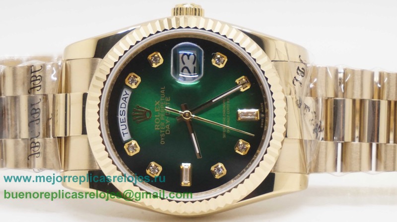 Replicas De Relojes Rolex Day-Date Automatico S/S 36MM Sapphire RXH459