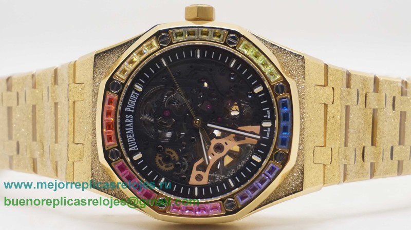 Replica Reloj Audemars Piguet Automatico Skeleton Diamonds Bezel S/S APH136