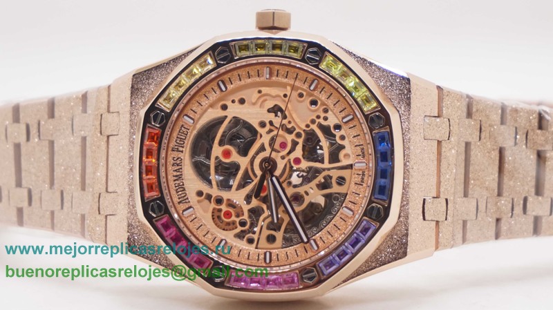 Replica Reloj Audemars Piguet Automatico Skeleton Diamonds Bezel S/S APH137