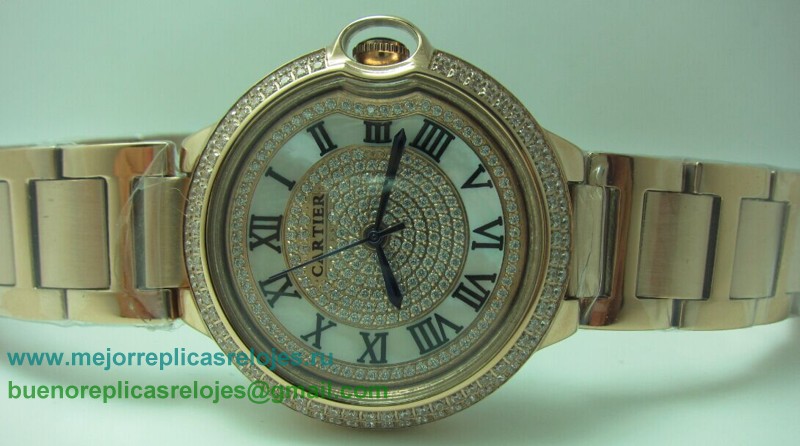 Relojes Replicas Cartier Ballon bleu de Cartier Cuarzo S/S Diamonds Bezel CRH110