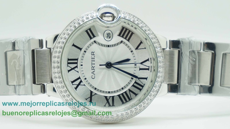 Relojes Replicas Cartier Ballon bleu de Cartier Cuarzo S/S Diamonds Bezel CRH120