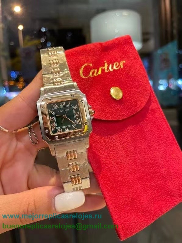 Replicas Relojes Cartier Santos Cuarzo S/S CRDS16