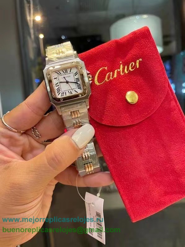 Replicas Relojes Cartier Santos Cuarzo S/S CRDS17