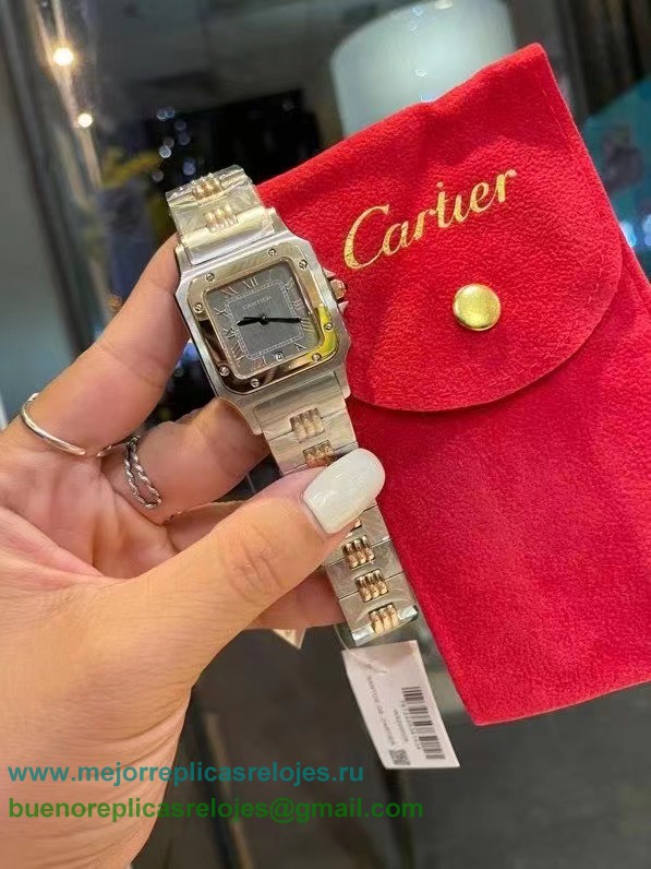 Replicas Relojes Cartier Santos Cuarzo S/S CRDS19