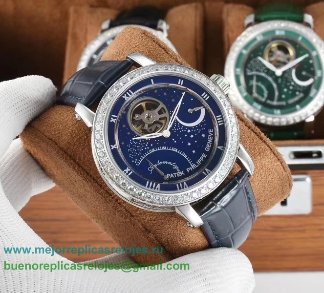 Réplicas Reloj Patek Philippe Automatico Tourbillon Diamonds Bezel PPHS160