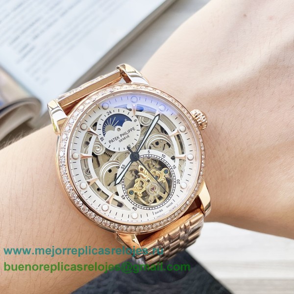 Replicas Reloj Patek Philippe Automatico Moonphase Tourbillon Diamonds PPHS242