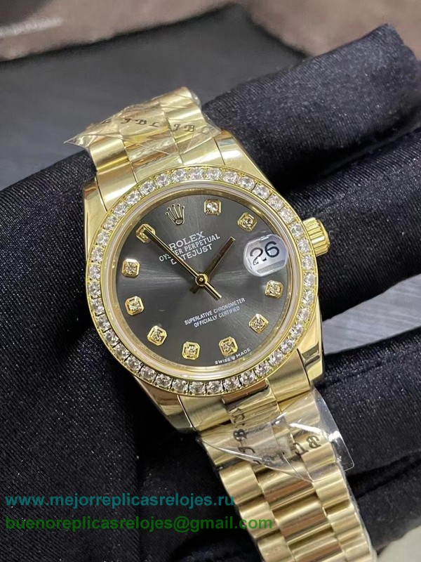 Replicas Relojes Rolex Datejust Automatico S/S 31MM Diamonds Bezel Sapphire RXDS6