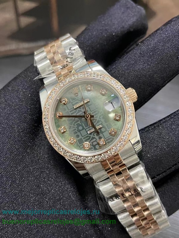 Replicas Relojes Rolex Datejust Automatico S/S 31MM Diamonds Bezel Sapphire RXDS16