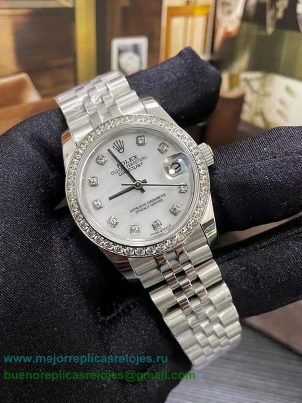Replicas Relojes Rolex Datejust Automatico S/S 31MM Diamonds Bezel Sapphire RXDS20