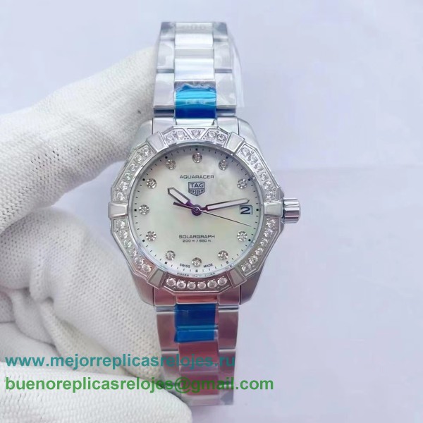 Replicas Tag Heuer Aquaracer Cuarzo S/S Diamonds Bezel THDS6