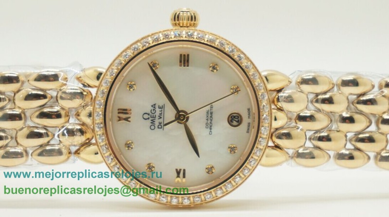 Relojes De Replica Omega De Ville Cuarzo Diamond Bezel OAD26
