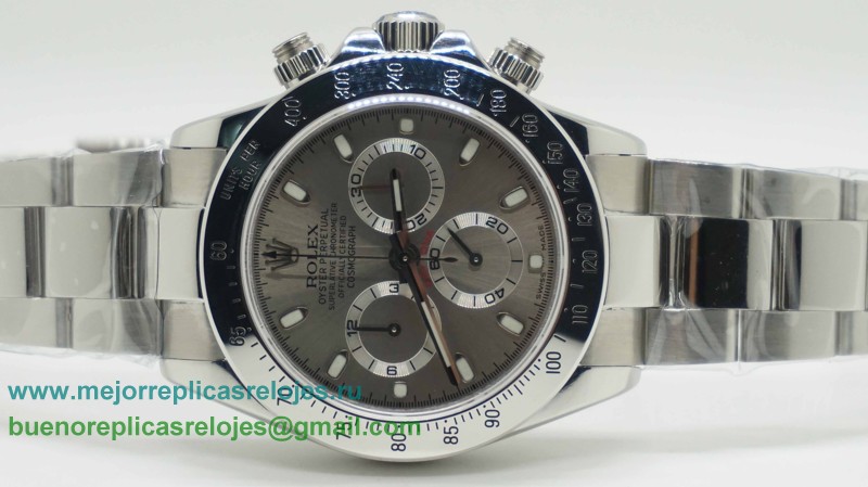 Replicas De Relojes Rolex Daytona Asia Valjoux 7750 Automatico Working Chronograph S/S RXH101