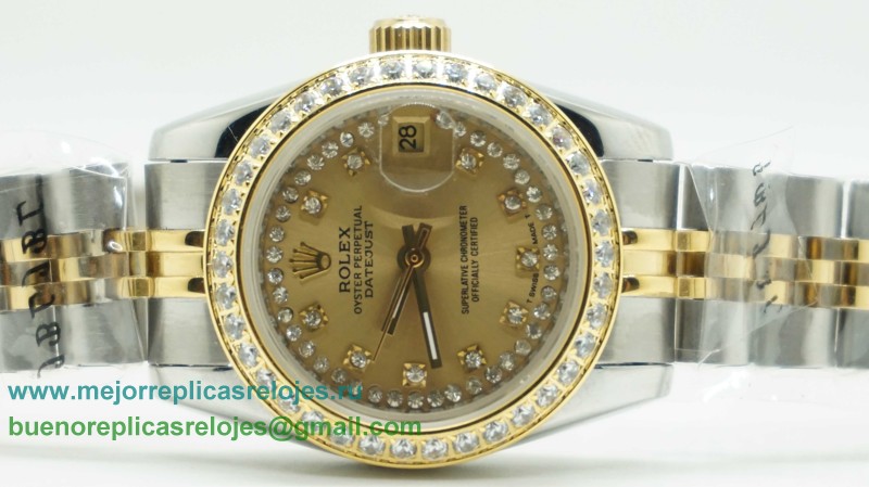 Replicas De Relojes Rolex Datejust Automatico S/S Diamonds Bezel RXD30