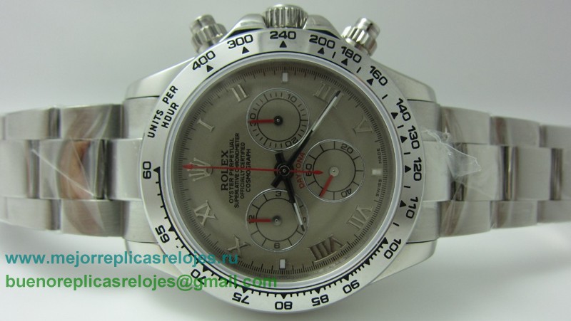 Replicas De Relojes Rolex Daytona Asia Valjoux 7750 Automatico Working Chronograph S/S RXH154