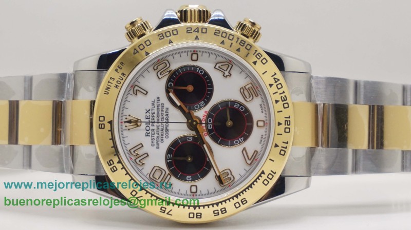 Replicas De Relojes Rolex Daytona Asia Valjoux 7750 Automatico Working Chronograph S/S RXH168