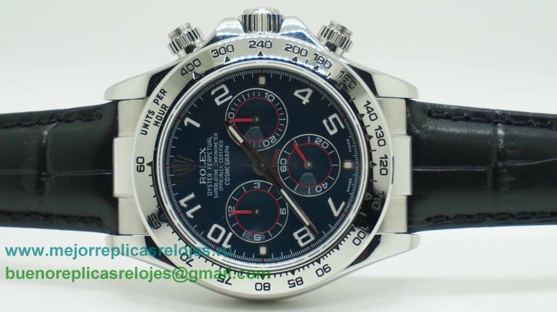 Replicas De Relojes Rolex Daytona Asia Valjoux 7750 Automatico Working Chronograph Cuero RXH175