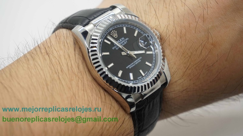 Replicas De Relojes Rolex Datejust Automatico Cuero 36MM Sapphire RXH219