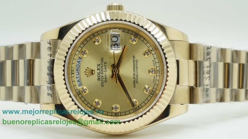 Replicas De Relojes Rolex Day-Date Automatico S/S 41MM Sapphire RXH244
