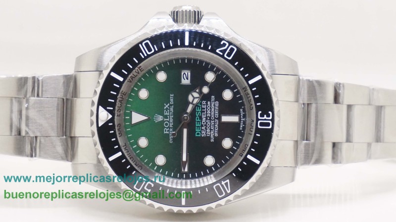 Replicas De Relojes Rolex Sea Dweller Deepsea Automatico S/S Ceramic Bezel Sapphire Verde/Negro RXH271
