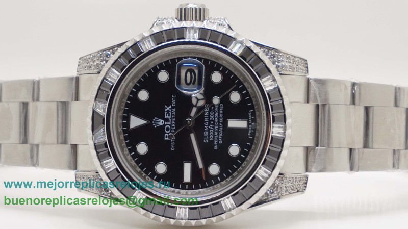 Replicas De Relojes Rolex Submariner Automatico S/S Diamonds Bezel Sapphire RXH416