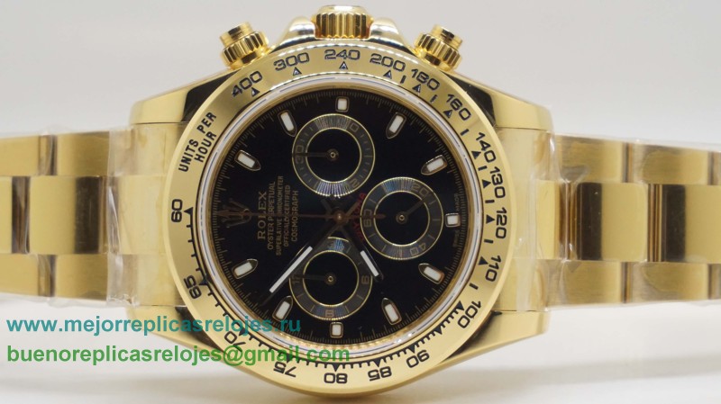 Replicas De Relojes Rolex Daytona Asia Valjoux 7750 Automatico Working Chronograph S/S RXH424