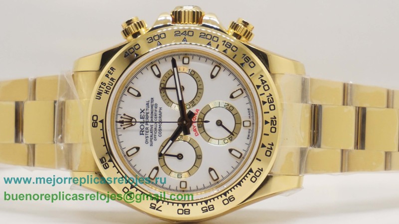 Replicas De Relojes Rolex Daytona Asia Valjoux 7750 Automatico Working Chronograph S/S RXH425
