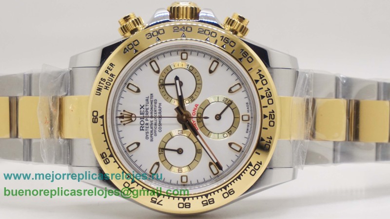 Replicas De Relojes Rolex Daytona Asia Valjoux 7750 Automatico Working Chronograph S/S RXH427