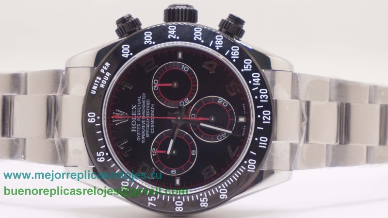 Replicas De Relojes Rolex Daytona Asia Valjoux 7750 Automatico Working Chronograph S/S RXH483