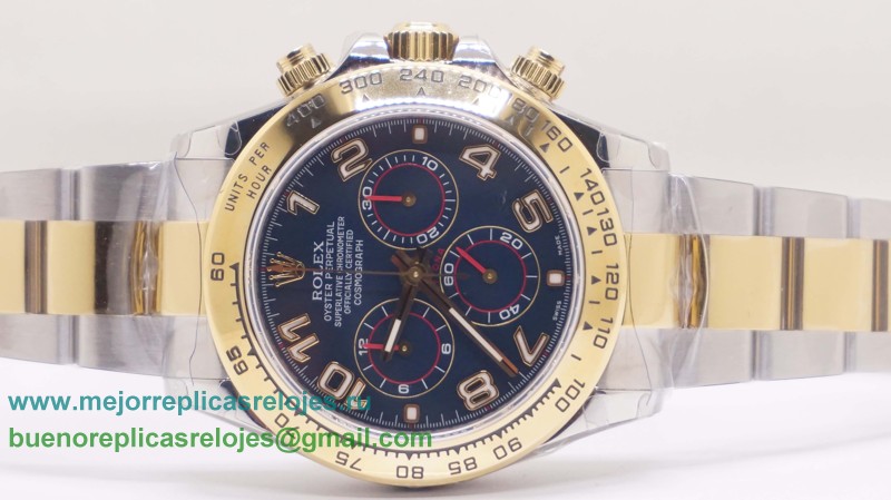 Replicas De Relojes Rolex Daytona Asia Valjoux 7750 Automatico Working Chronograph S/S RXH484